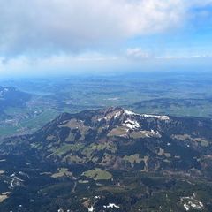 Flugwegposition um 13:04:16: Aufgenommen in der Nähe von Oberallgäu, Deutschland in 2640 Meter